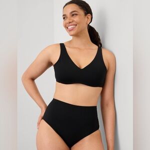 NWT Athleta Classic High Rise Swim Black Bottom Size XS